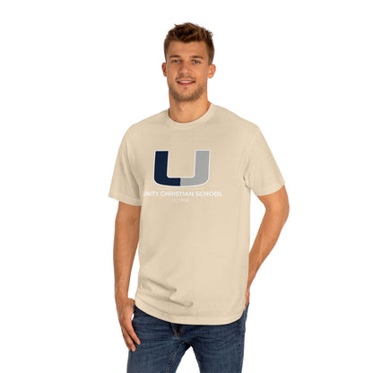 Unity Christian School Logo Tee — U Letter Campus Shirt
