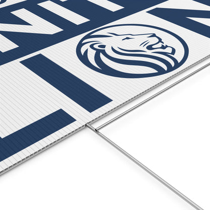 Unity Lion Yard Sign – "Proud to Be a Unity Lion" Plastic School Spirit Sign