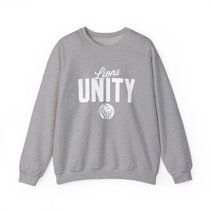 Unity Lions Crewneck Sweatshirt — 'Lions Unity' School Spirit Pullover