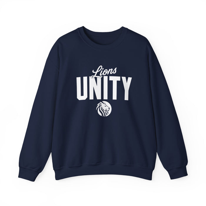 Unity Lions Crewneck Sweatshirt — 'Lions Unity' School Spirit Pullover