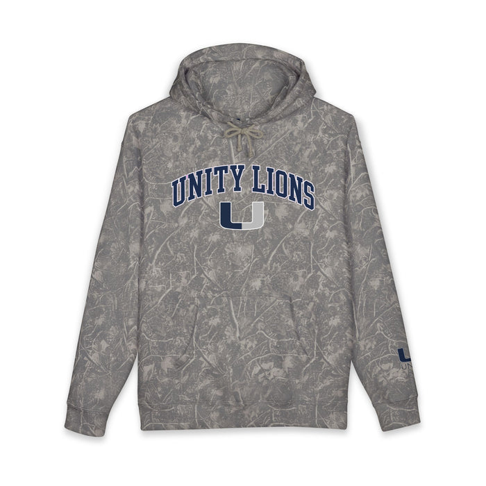 Unity Lions Hooded Sweatshirt — Camo Grey School Spirit Hoodie