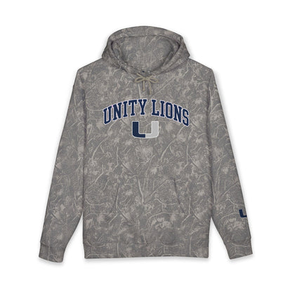 Unity Lions Hooded Sweatshirt — Camo Grey School Spirit Hoodie