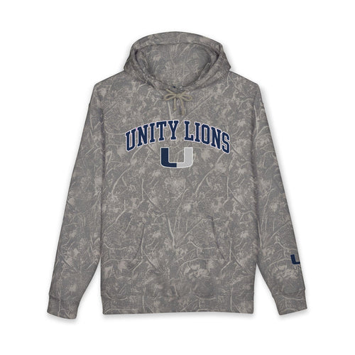 Unity Lions Hooded Sweatshirt — Camo Grey School Spirit Hoodie