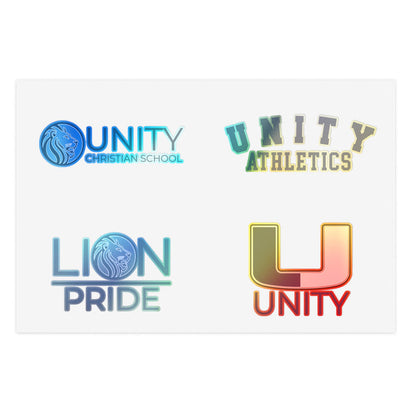 Unity School Logo Sticker Pack — 10pc Lion Pride & Athletics Decal Set