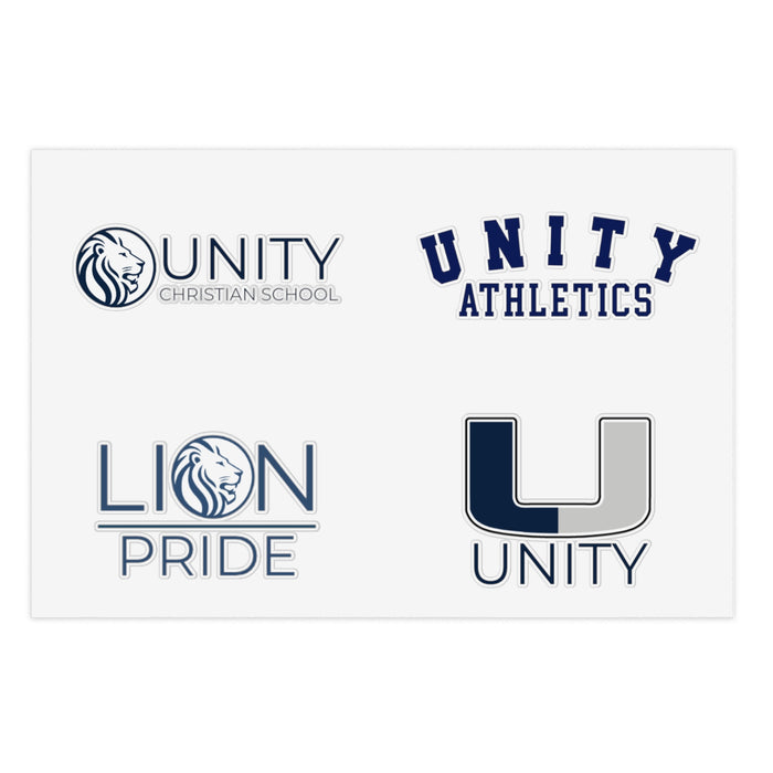 Unity School Logo Sticker Pack — 10pc Lion Pride & Athletics Decal Set