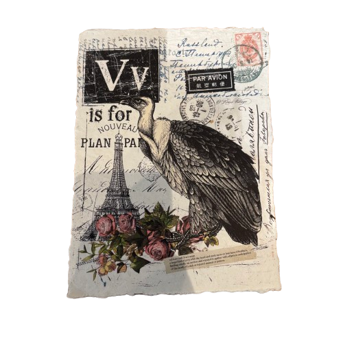 "V" Artisan Alphabet Print