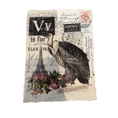 "V" Artisan Alphabet Print