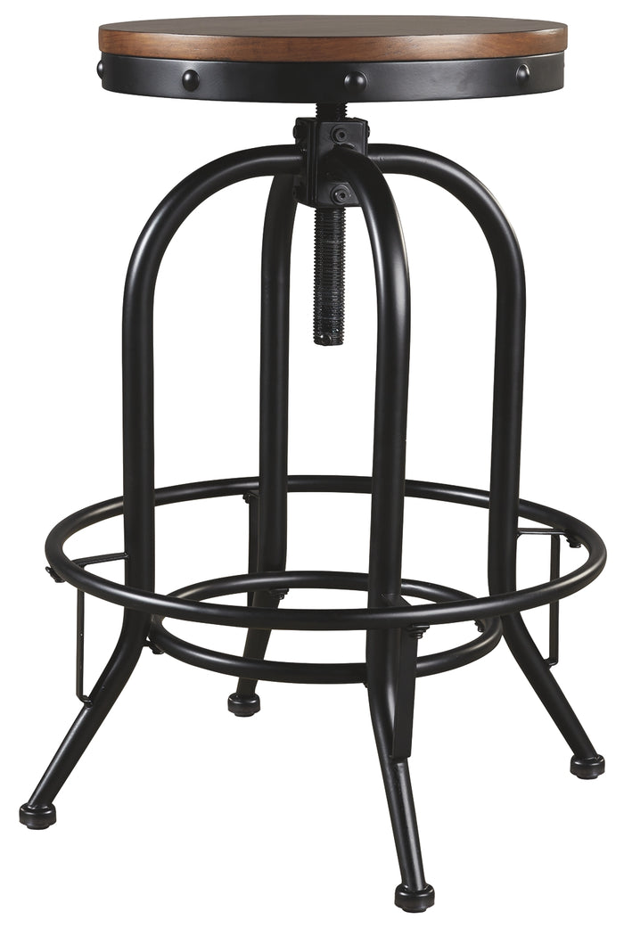 Valebeck D546-230 BrownBlack Tall Swivel Barstool 2CN