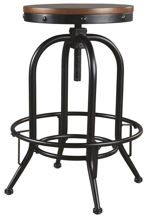 Valebeck D546-230 BrownBlack Tall Swivel Barstool 2CN