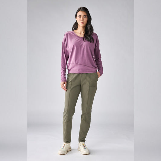 Veloz Jersey V-Neck Top