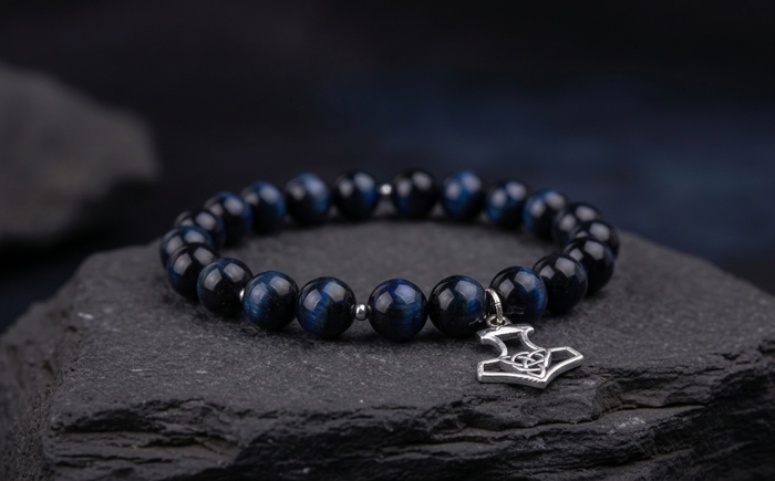vkngjewelry Bracelet Viking Thor’s Hammer Bracelet with Hematite and Cat’s Eye