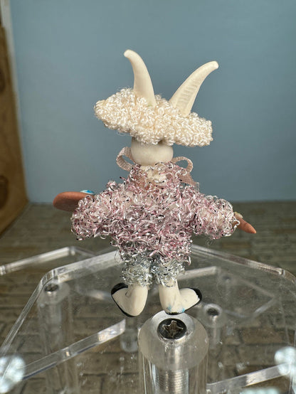 Vintage Artisan Handmade Clay Artist Bunny