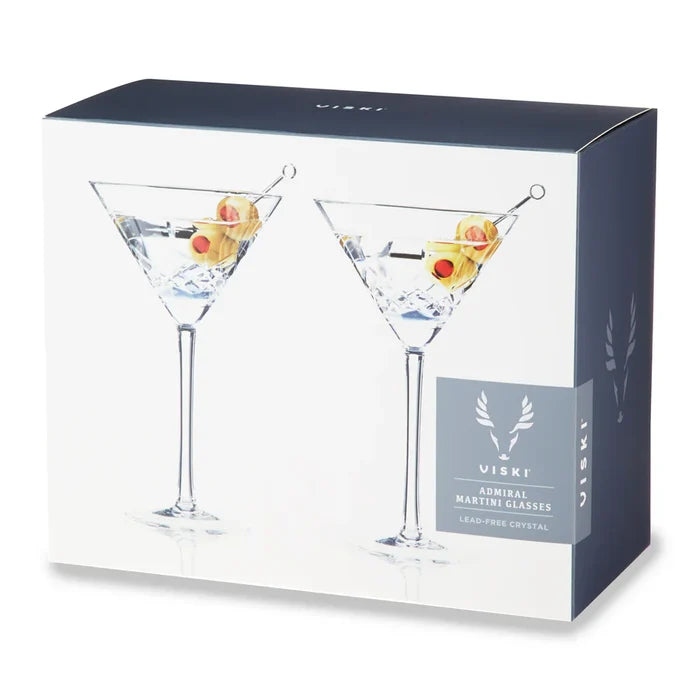 VISKI Admiral Crystal Martini Glasses - Set of 2
