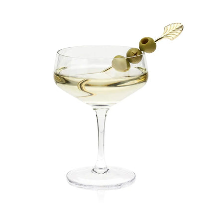 VISKI Art Deco Cocktail Picks in Gold - Set of 4