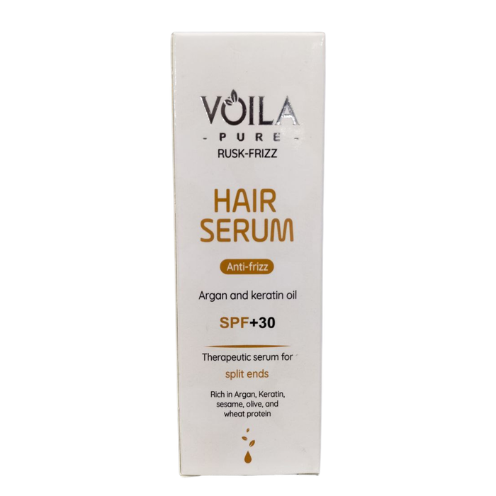 Voila Pure Anti-Frizz Hair Serum with Argan & Keratin – SPF 30 (50ml)