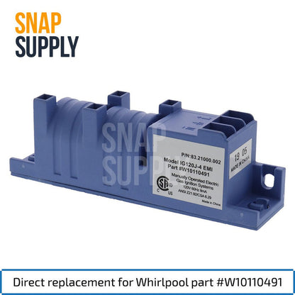 W10110491 Spark Module for Whirlpool - Snap Supply--Oven-Retail-Spark Module