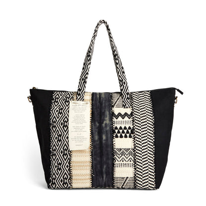 Weekender Bag Black and Cream