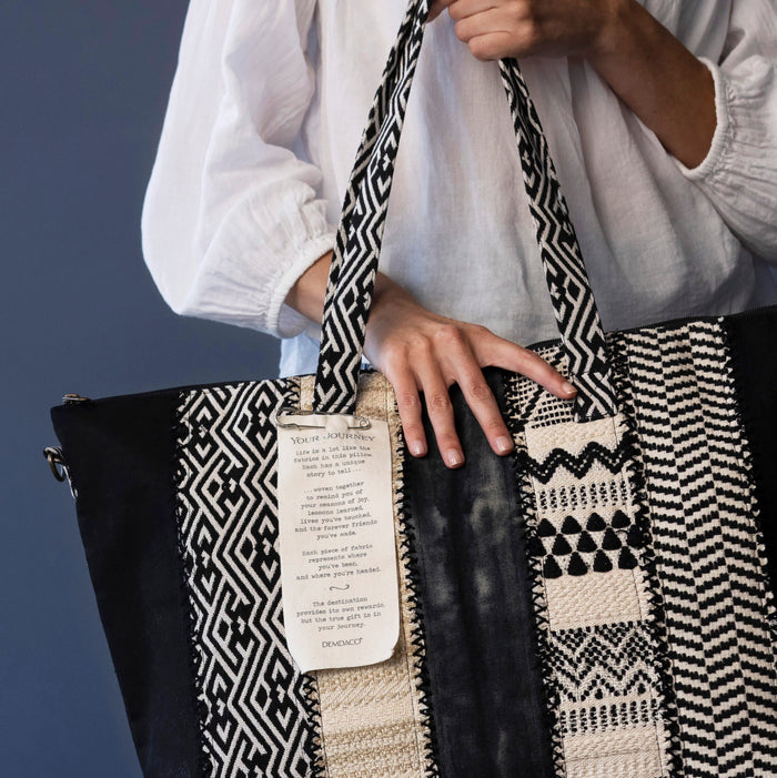 Weekender Bag Black and Cream