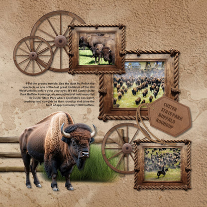 Add a touch of Wild West authenticity to your digital scrapbooking pages with these realistic embellishments, papers, and alpha set by Lucky Girl Creative digital art. Great for travels to the Southwest (Arizona, Colorado, Utah, Nevada, New Mexico), cowboy and cowgirl dances and hoedowns, rodeo and ranch events, ghost towns, vacations to the desert, Mexico, and so much more!
