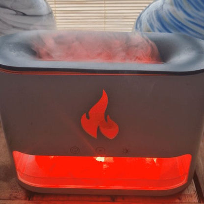 White Blaze Aroma Diffuser - Himalayan Salt Chamber - USB-C - Flame Effect (Salt included) 🇬🇧