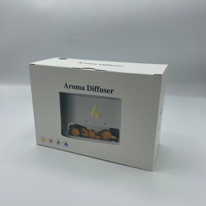 White Blaze Aroma Diffuser - Himalayan Salt Chamber - USB-C - Flame Effect (Salt included) 🇬🇧