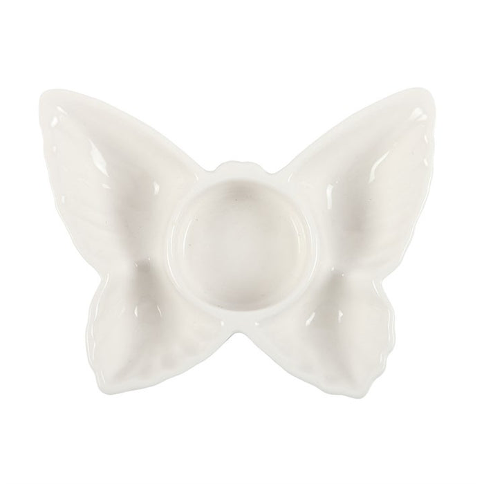 White Butterfly Tealight Candle Holder 🇬🇧