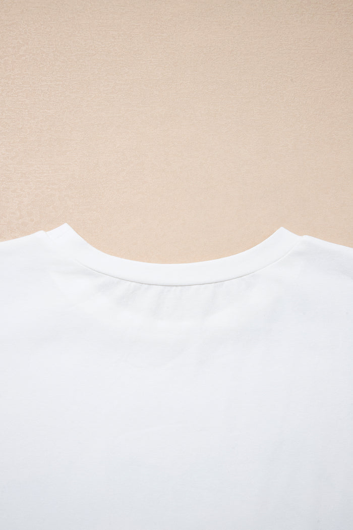 White Coquette Cowgirl Elements Printed Relaxed Tee 🇺🇸