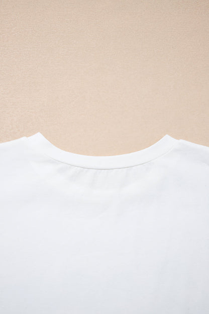 White Coquette Cowgirl Elements Printed Relaxed Tee 🇺🇸