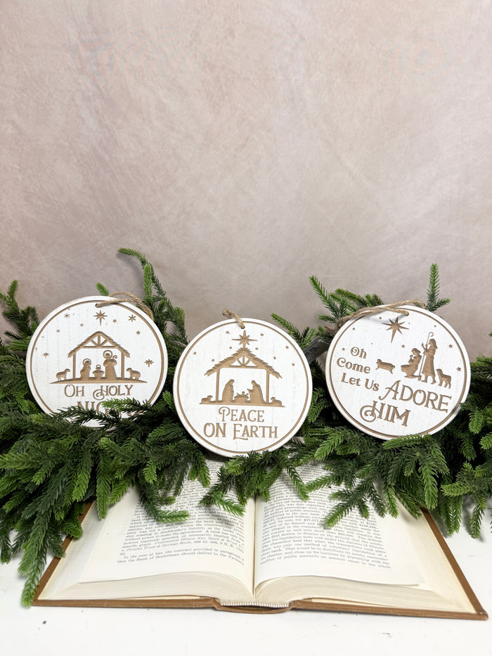 White O Holy Night Ornament -3 Styles