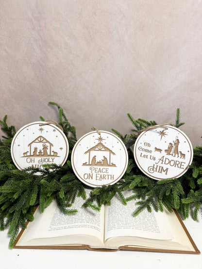 White O Holy Night Ornament -3 Styles