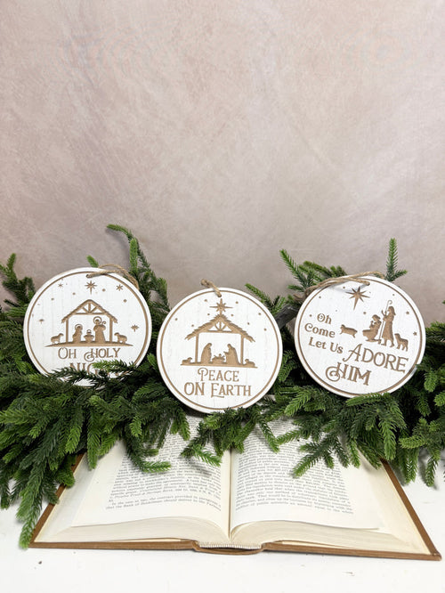 White O Holy Night Ornament -3 Styles