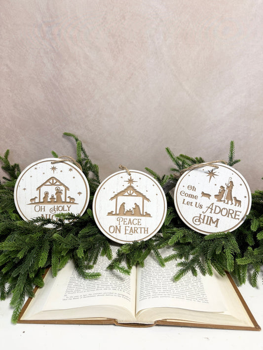 White O Holy Night Ornament -3 Styles