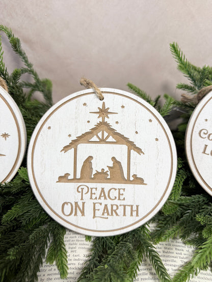 White O Holy Night Ornament -3 Styles