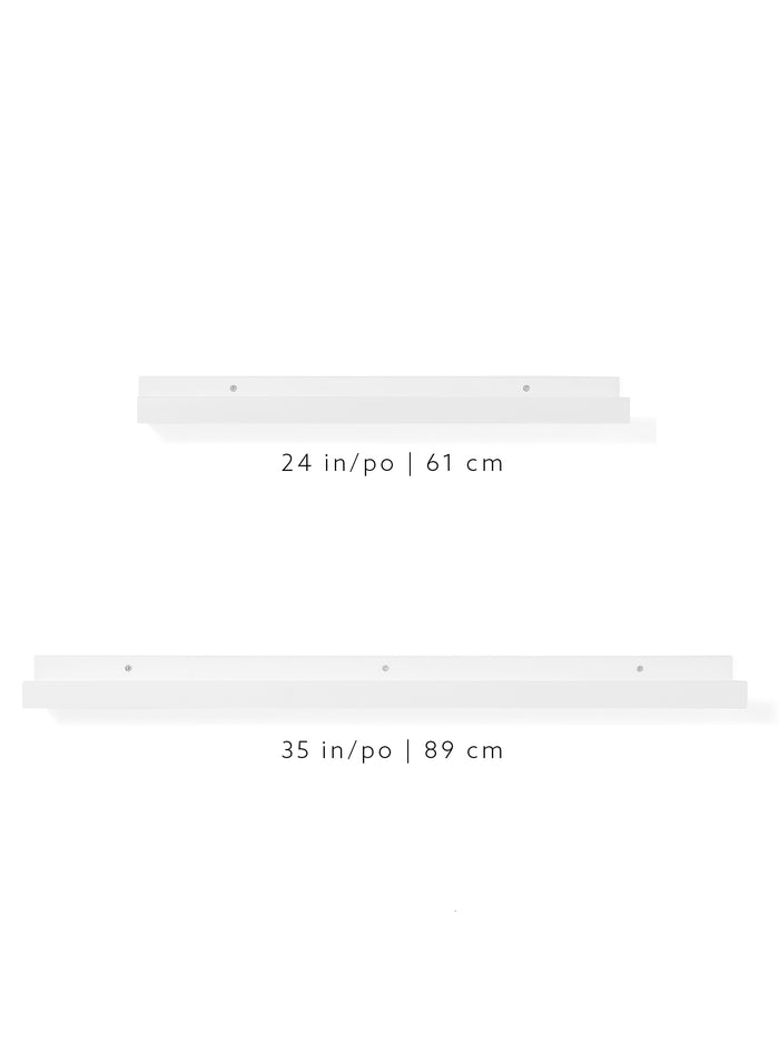 White Pine Wood Wall Shelf, 35 in | 89 cm
