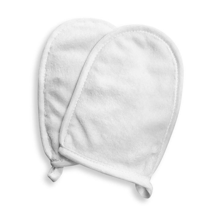 White Super Soft Microfiber Mittens (Pair)