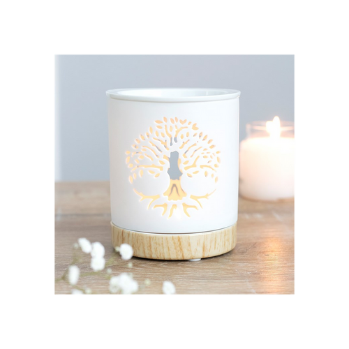 White Tree of Life Cut Out Oil Burner 🇬🇧