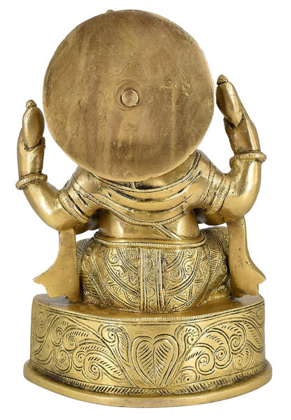 White Whale Brass Decor India Mangalkari Ganesha Statue Home Decor