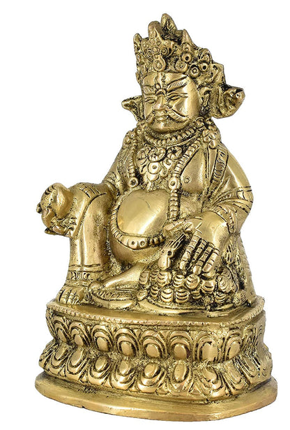 White Whale Brass Kuber Statue Religious Strength God Sculpture Idol Home Decor