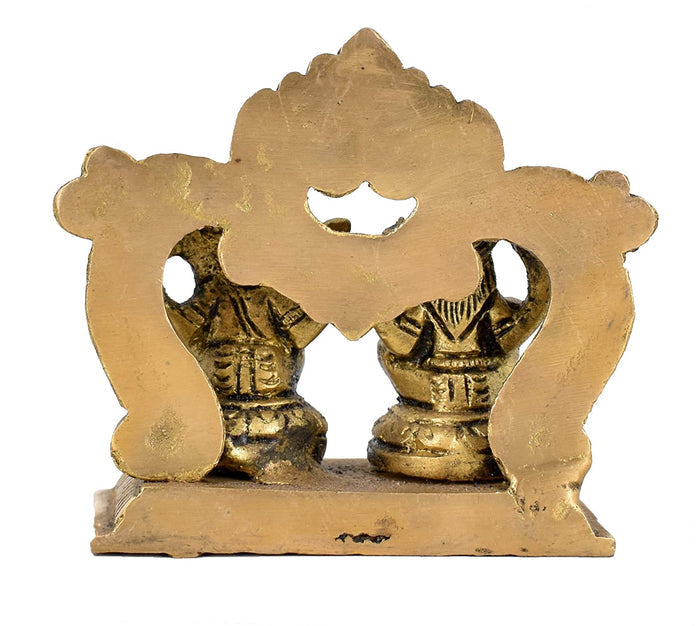 White Whale Brass Laxmi Ganesh Set Idol Showpiece - Brass Gold Finish Lakshmi Ganesha Idols Statue for Diwali Gifts Puja Home Decor Figurine