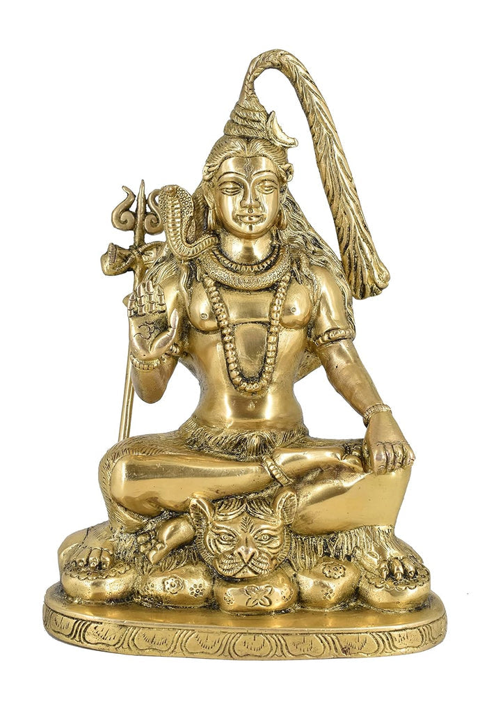 White Whale Lord Shiva Brass Statue Idol Sculpture Hindu God Natraja Shiv Figurine Home Décor