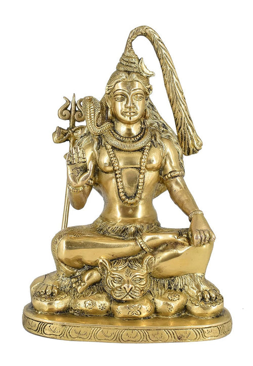 White Whale Lord Shiva Brass Statue Idol Sculpture Hindu God Natraja Shiv Figurine Home Décor