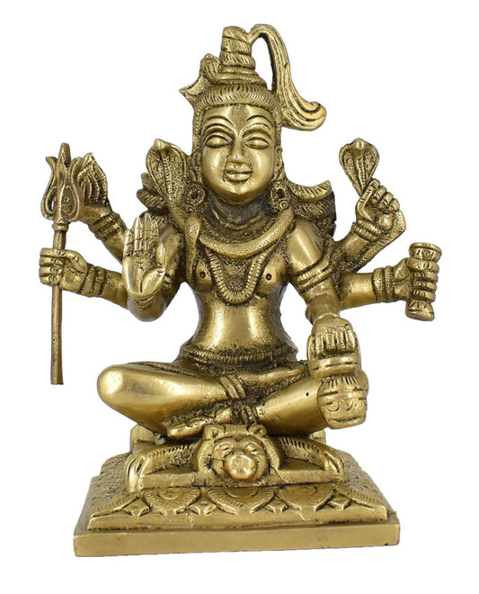 White Whale Lord Shiva Brass Statue Idol Sculpture Hindu God Natraja Shiv Figurine Home Décor