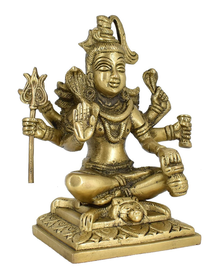 White Whale Lord Shiva Brass Statue Idol Sculpture Hindu God Natraja Shiv Figurine Home Décor