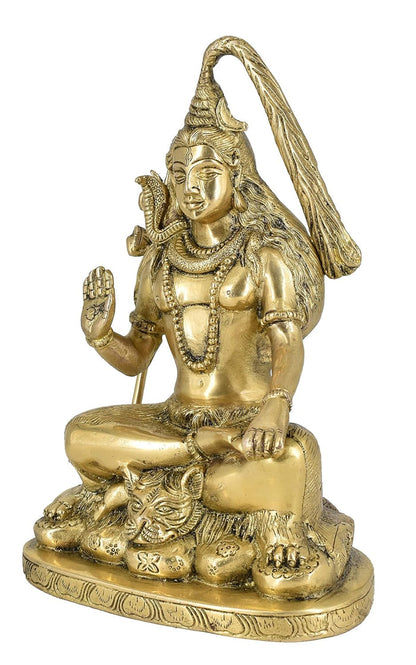 White Whale Lord Shiva Brass Statue Idol Sculpture Hindu God Natraja Shiv Figurine Home Décor