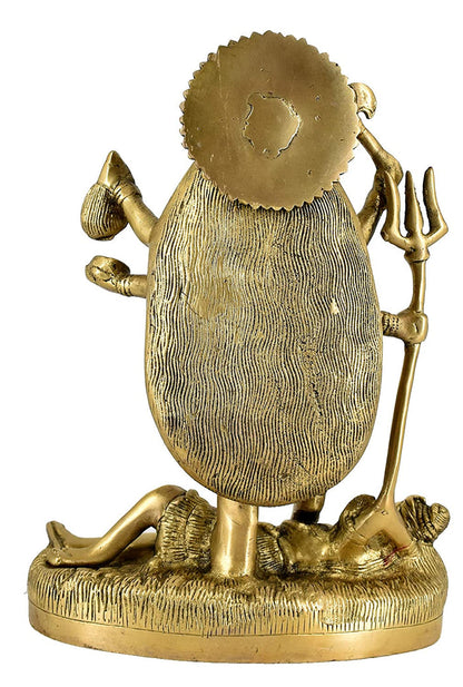 White Whale Maa Kali Brass Statue Religious Goddess Sculpture Idol Home Decor Figurine