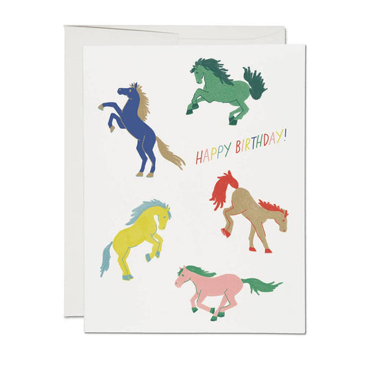 Wild Horses Birthday Card