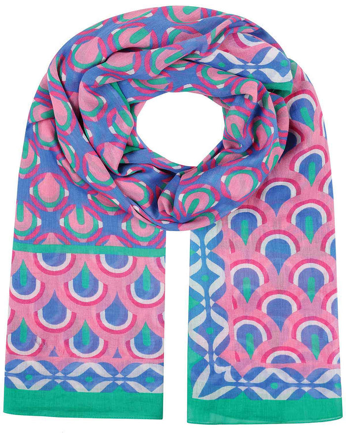 Willow Patterned Pure Cotton Scarf - Image 2 - Country Collection