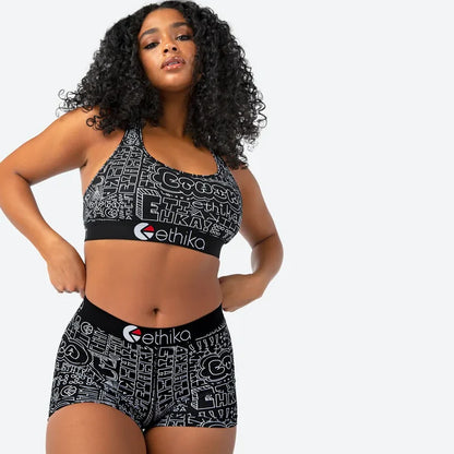 Women ETHIKA Black Book Shorts