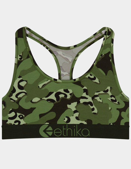 Women ETHIKA Camo Leopard Sports Bra