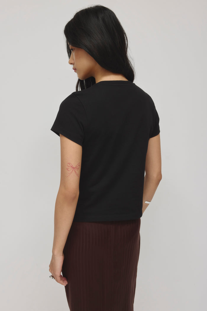 Women's Shrunken Tee in Black